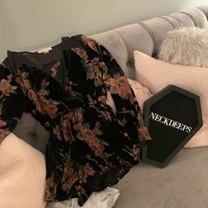 Velvet Floral Romper
